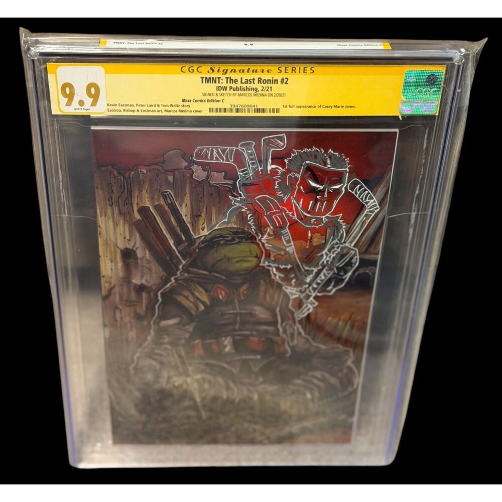 TMNT The Last Ronin #2 CGC 9.9 Signature Series Marcos Medina SS Casey Sketch